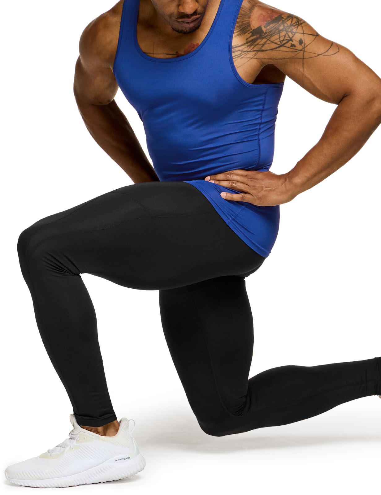 TSLA Men's Athletic Compression Sleeveless Tank Top, Cool Dry Sports Running Basketball Workout Base Layer - Image 4