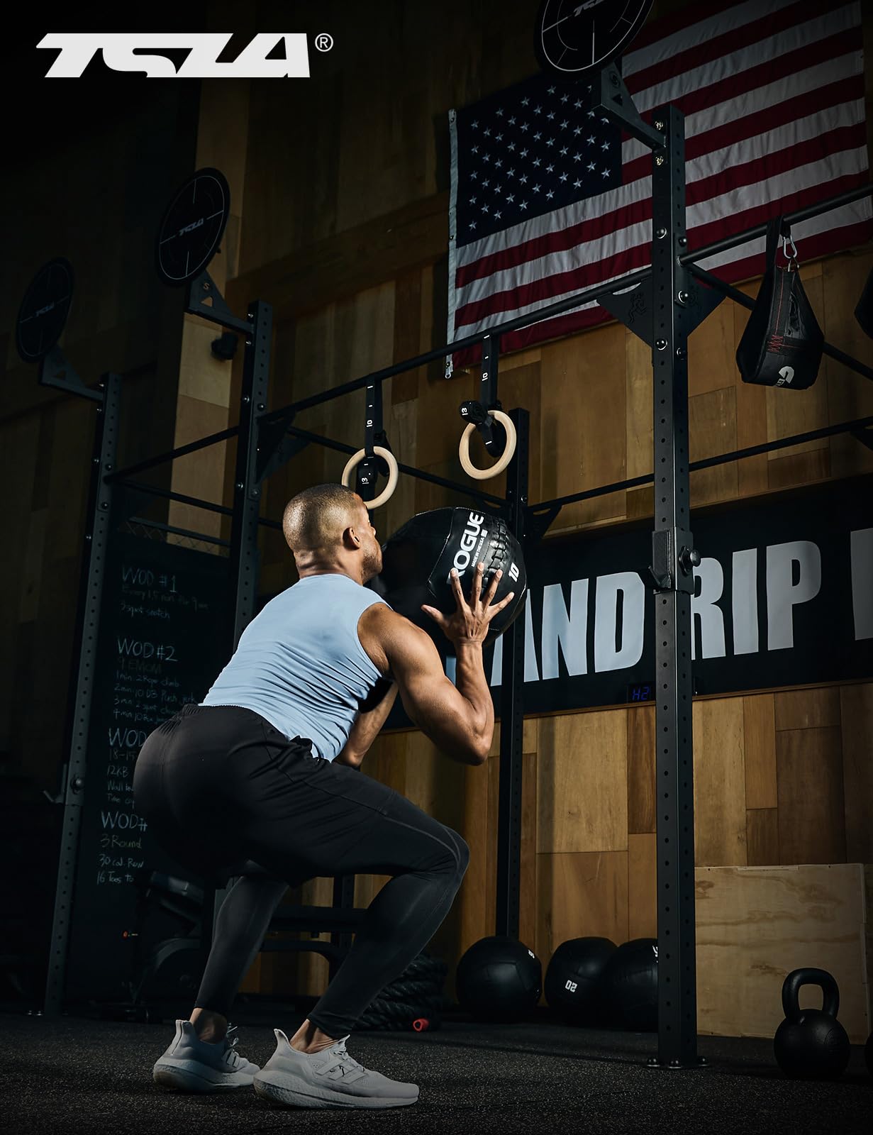 TSLA Men's Sleeveless Workout Shirts, Dry Fit Running Compression Cutoff Shirts, Athletic Training Tank Top - Image 4