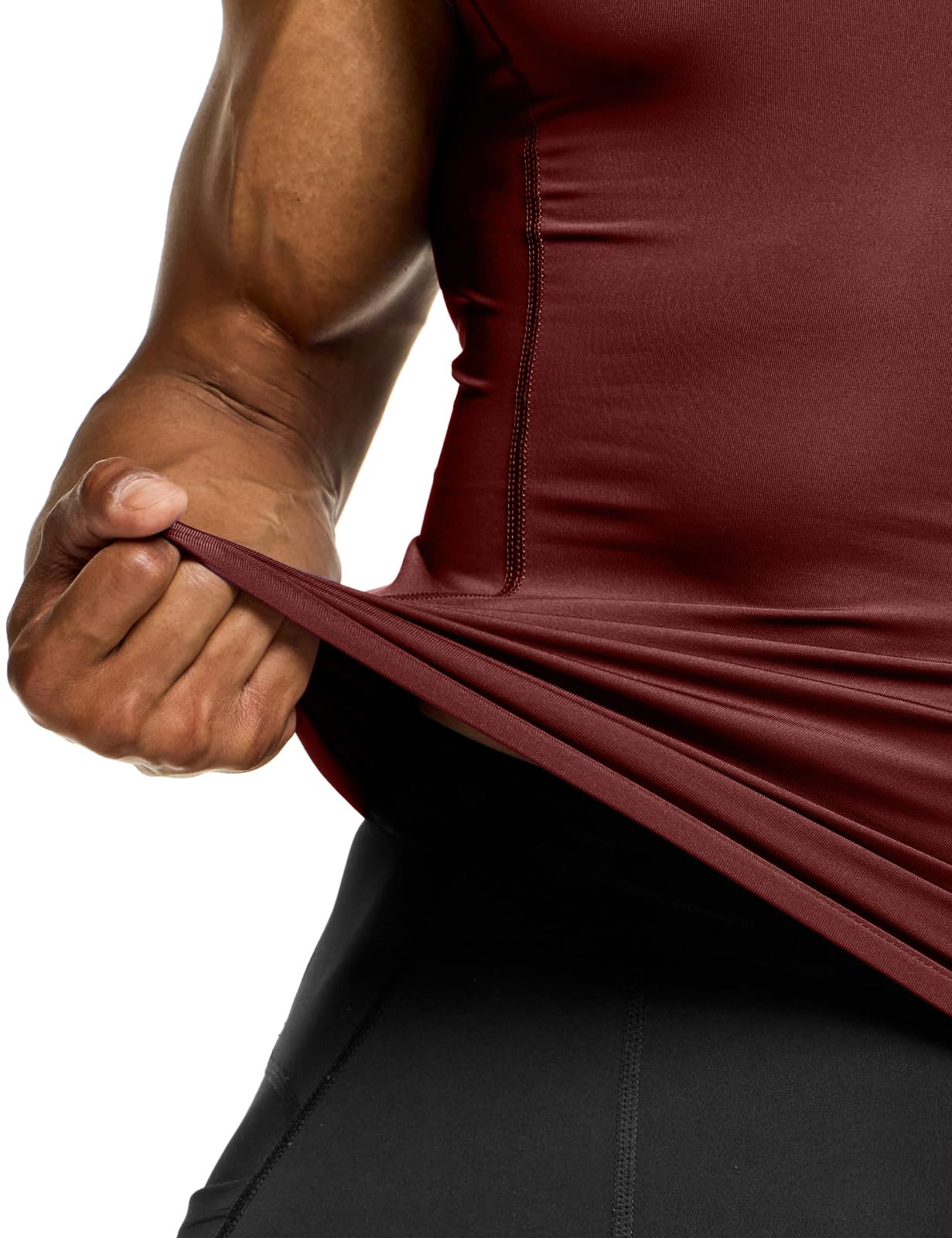 TSLA Men's Sleeveless Workout Shirts, Dry Fit Running Compression Cutoff Shirts, Athletic Training Tank Top - Image 5