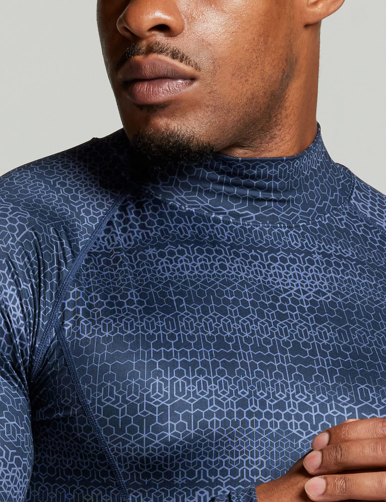 TSLA Men's Thermal Long Sleeve Compression Shirts, Mock/Turtleneck Winter Sports Running Base Layer Top - Image 5